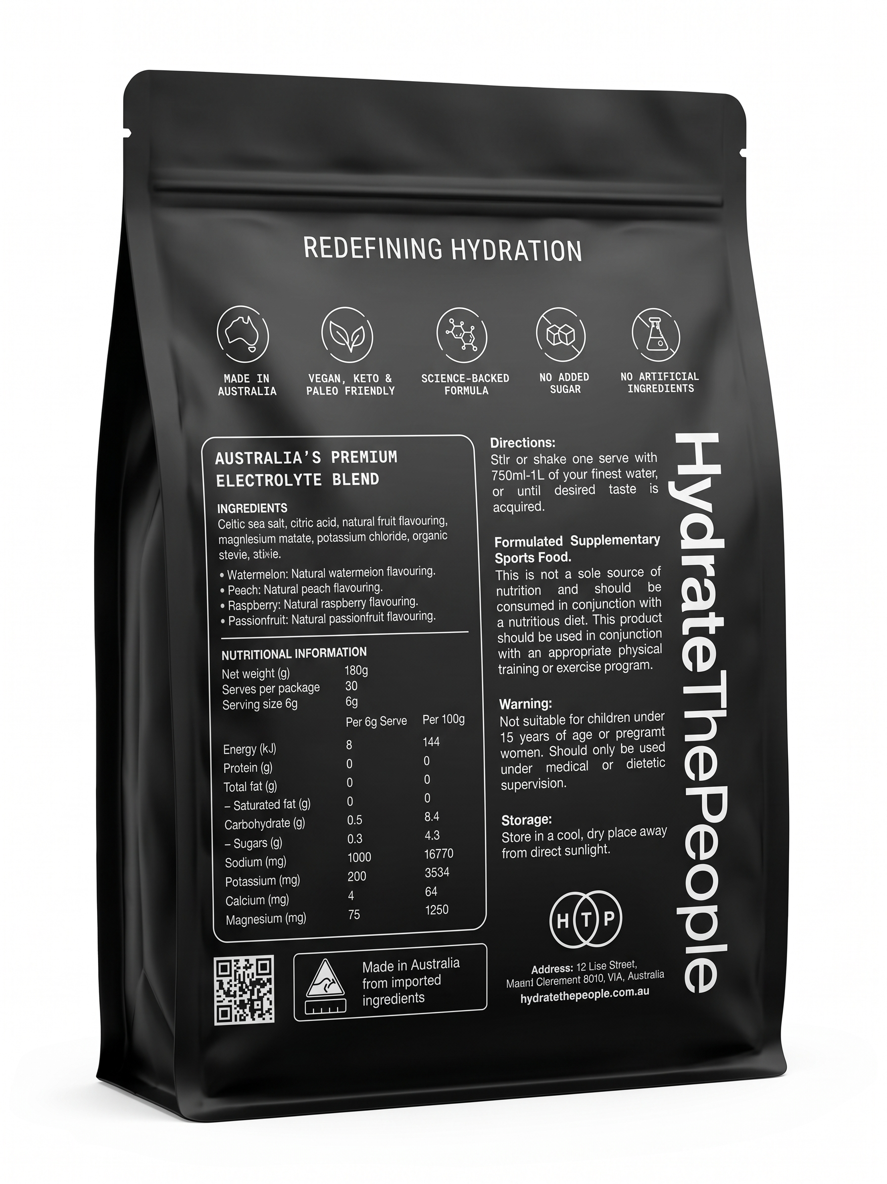 HydrateThePeople Electrolyte Variety Pack (24 Sachets)
